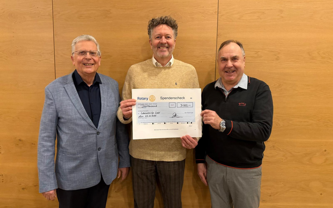 Rotary-Club spendet 3000 Euro an Lebenshilfe Main-Spessart