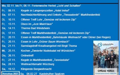 Freizeitprogramm November 2026
